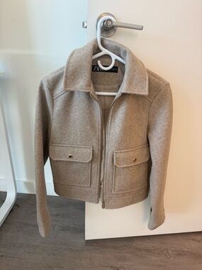 Zara soft zip up Jacket